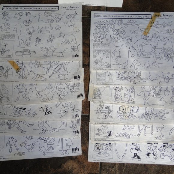 VINTAGE, Eldon World of Disney Light Up Drawing Desk 1970's - Picture 7 of 10